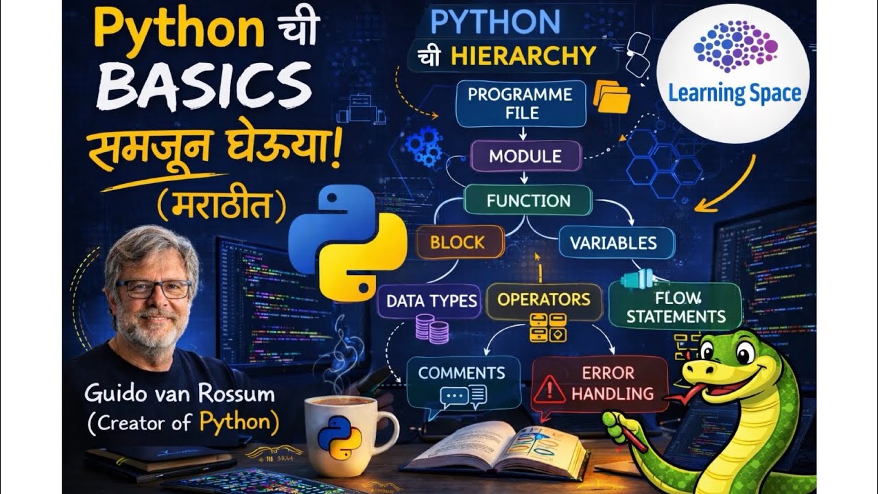 Python Basics in Marathi | Programme, Module, Function ते Data Types पर्यंत