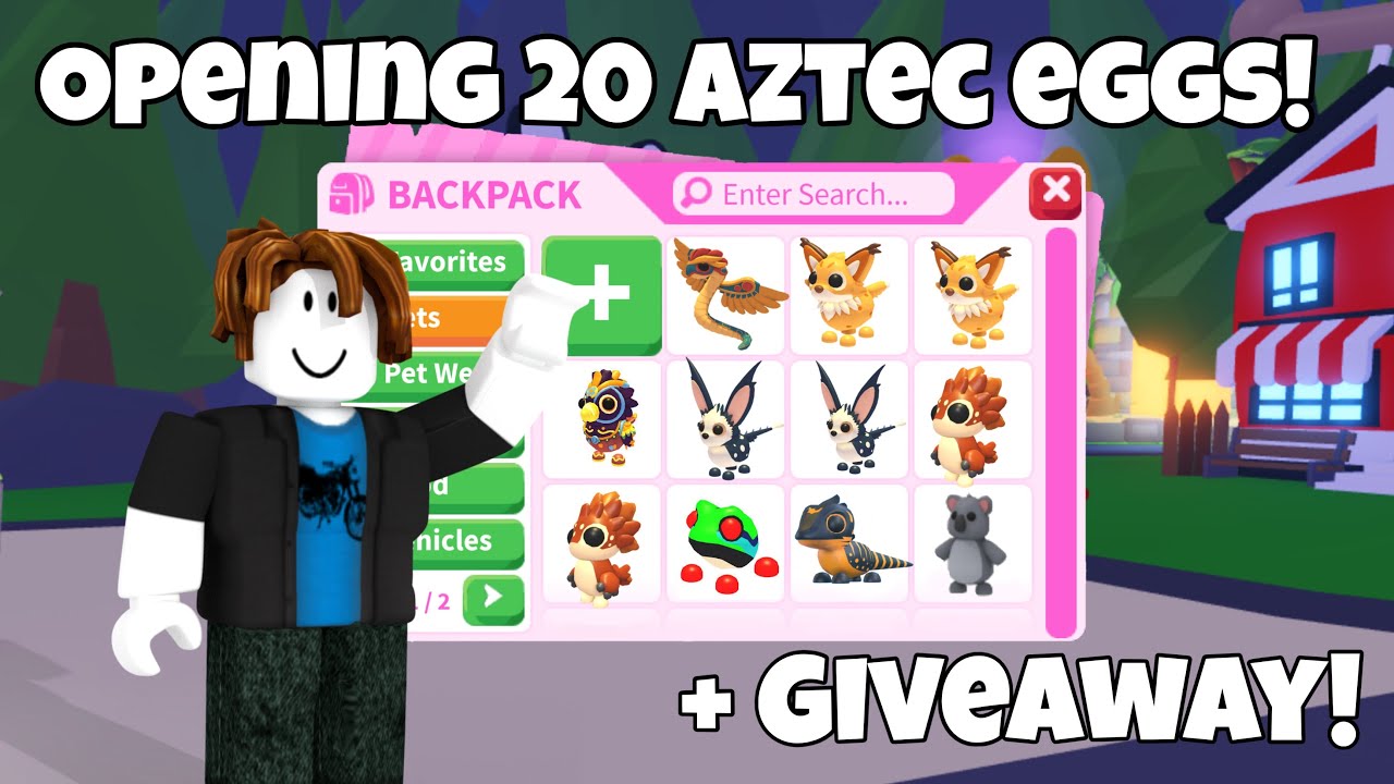 OPENING 20 AZTEC EGGS IN ADOPT ME! + Giveaway!
