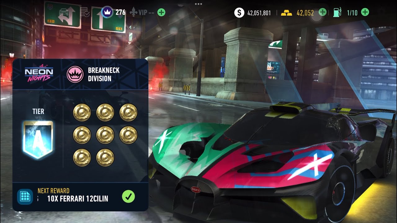 PR1129 Bugatti bolide | breakneck |UGR - Neon Nights | NFSNL | Tier A to S