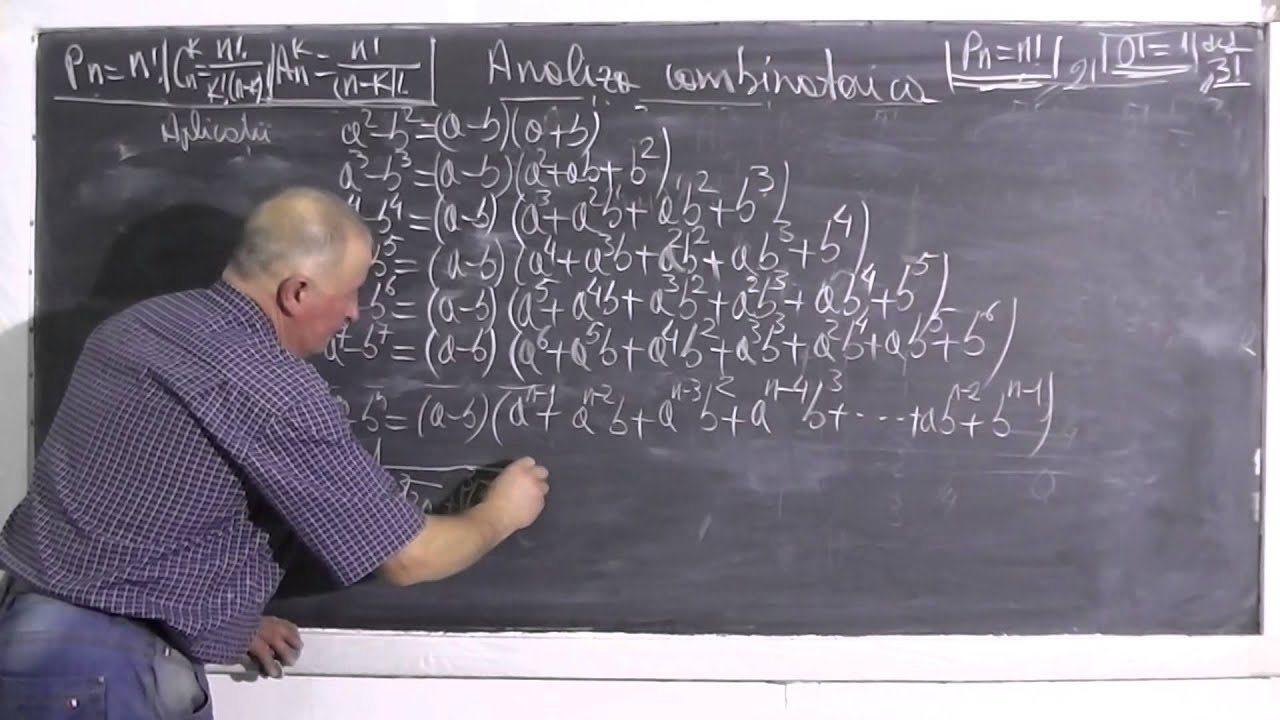 2/3 Lectia 358 - Analiza combinatorica - Permutari Aranjamante Combinari - Teorie si Exercitii