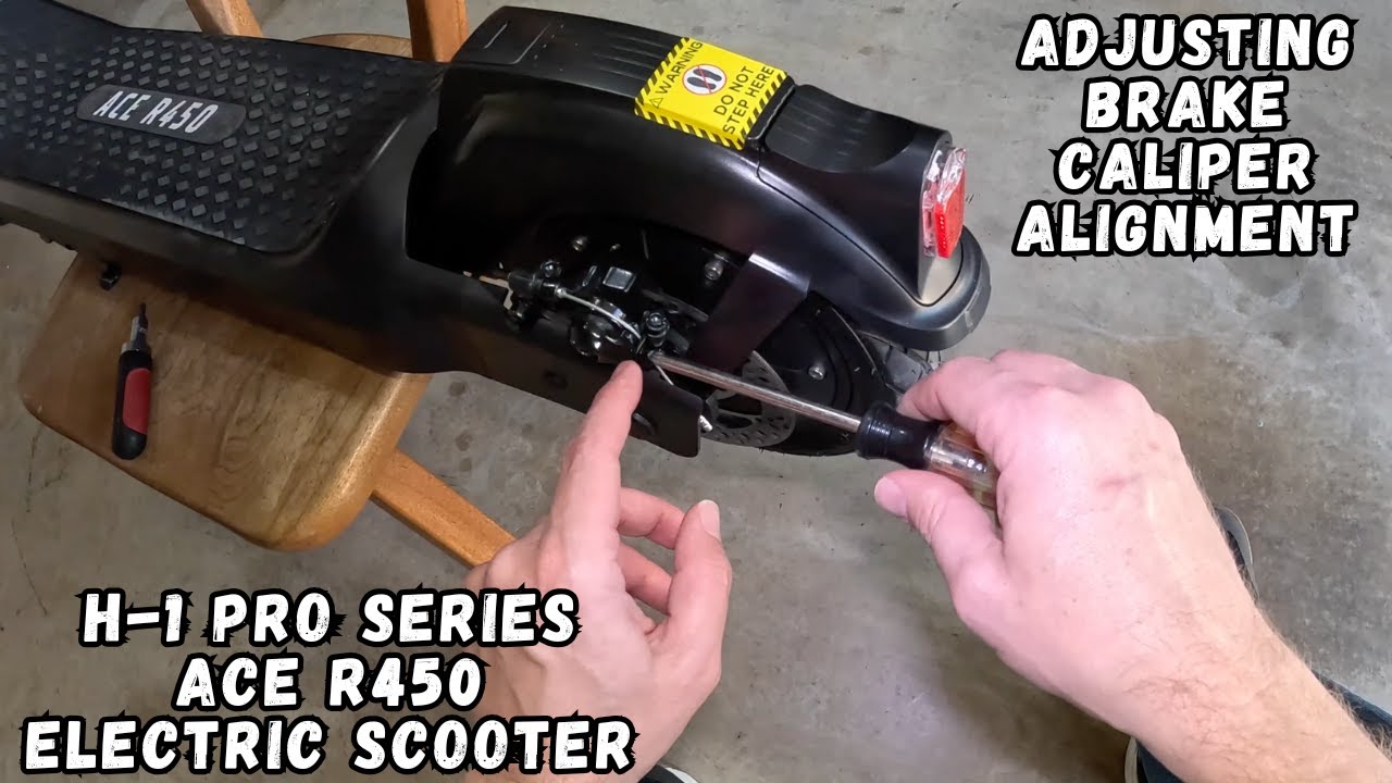 How To Adjust The Brakes On An Electric Scooter For the H-1 Pro Series Ace R450 | Caliper Alignment