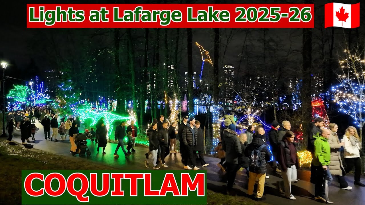 COQUITLAM CANADA: FREE Christmas Light Displays at Lafarge Lake on December 6 2025