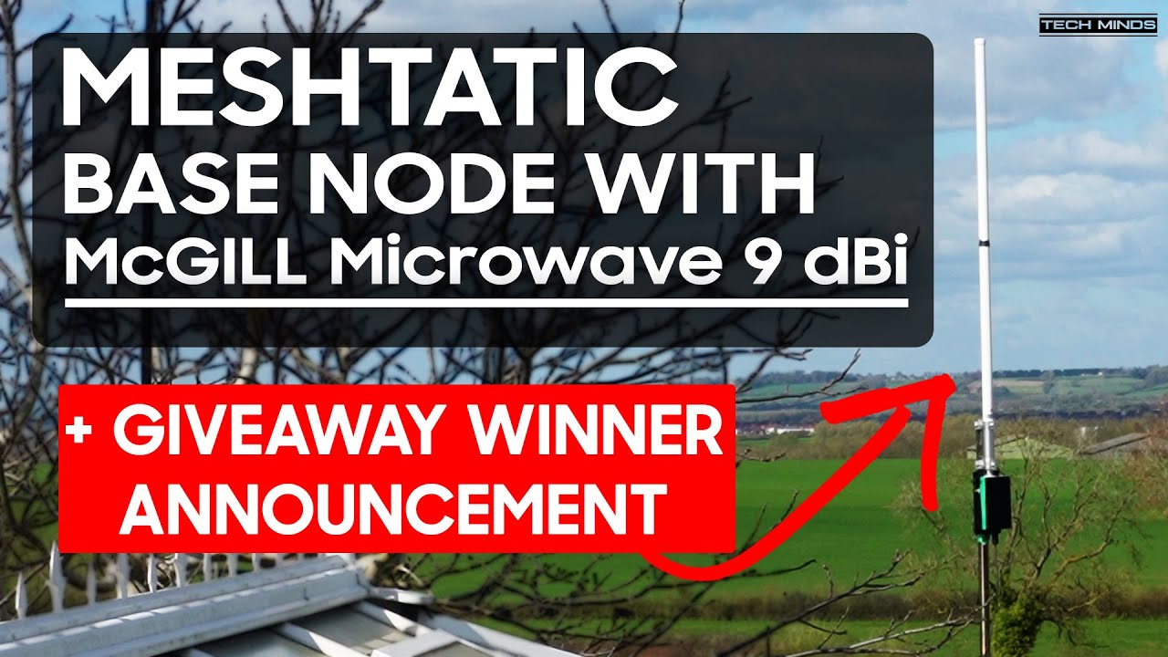 Узел Meshtastic Home Base с антенной RAKWireless и микроволновой антенной McGill Lora с коэффицие...