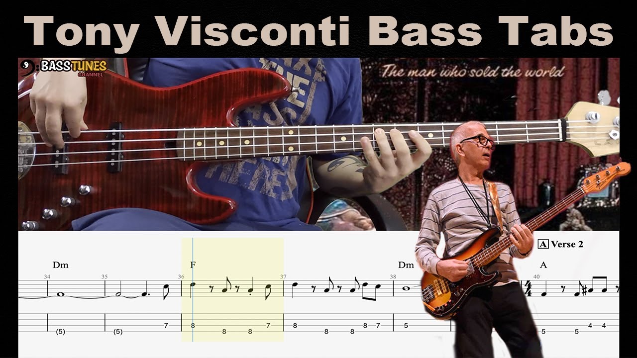 David Bowie - The man who sold the world BASS COVER (with Tabs and Sheet)