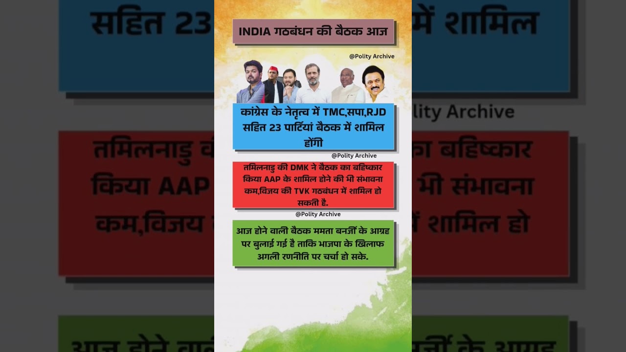 #indiaalliance  Mega Meeting Today! 🚨 Big Changes Inside? #shorts #congress #tmc #rahulgandhi