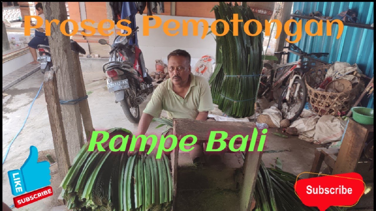 Proses Pembuatan Rampe ( Daun Pandan) #bali #canangbali #umkm #rampe