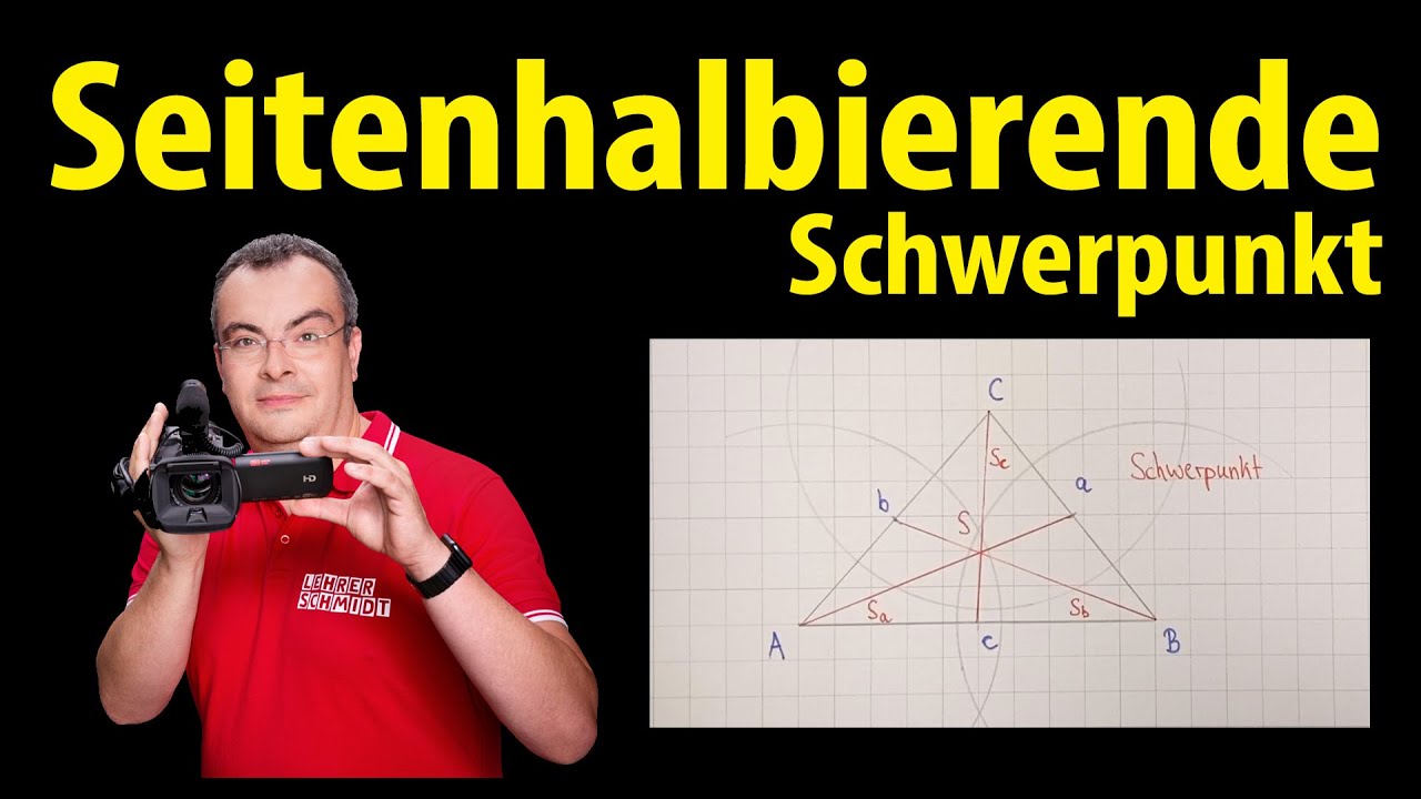 Seitenhalbierende konstruieren - (Schwerpunkt) | Lehrerschmidt