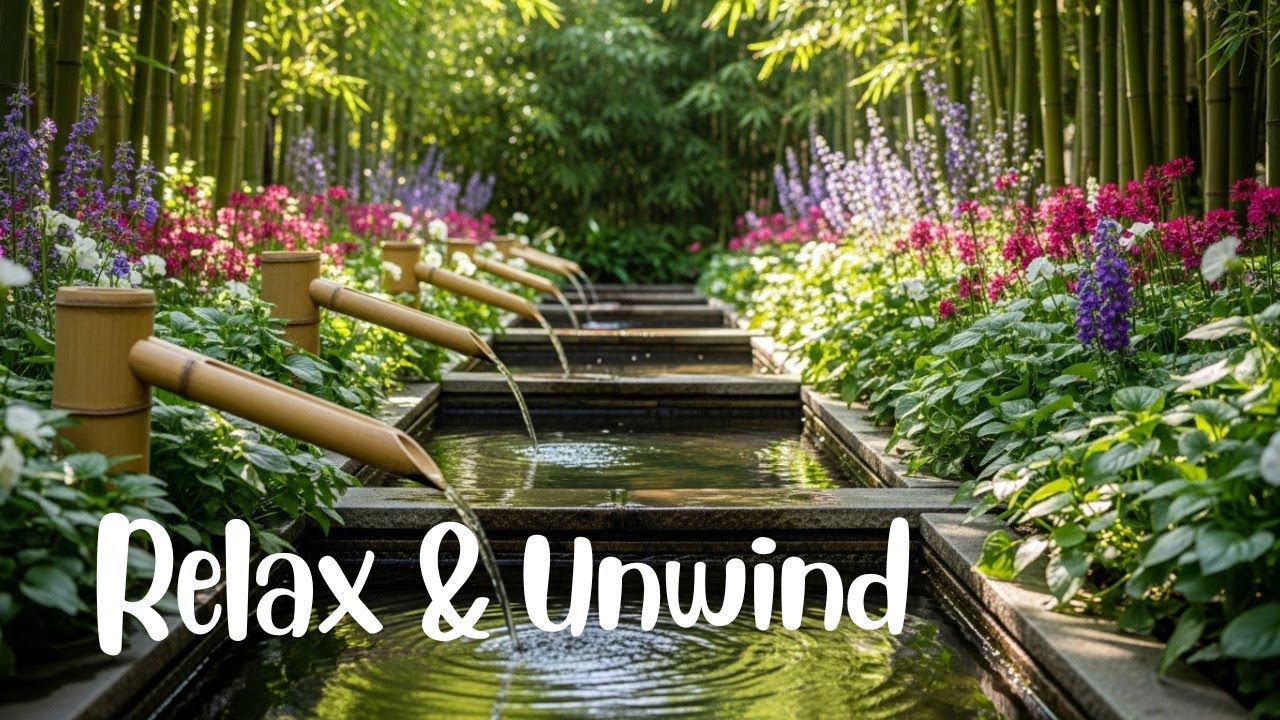 Relaxing Piano Music with River Sounds for Stress Relief