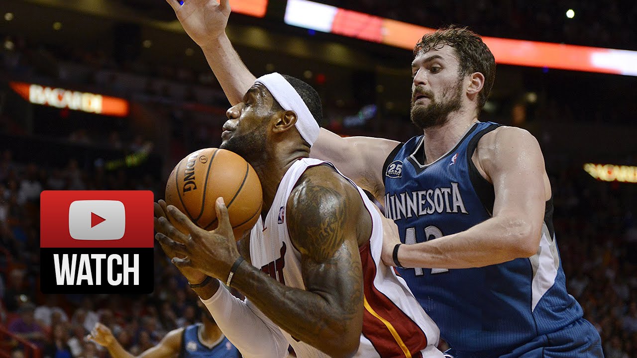 2014.04.04 - Kevin Love vs LeBron James Full Battle Highlights - Timberwolves at Heat 2OT
