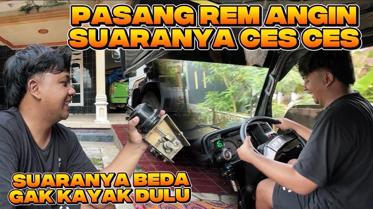 GARA GARA KNALPOT CUMI SUARA NYA BEDA‼️ PASANG REM ANGIN DI TRUK TUA 