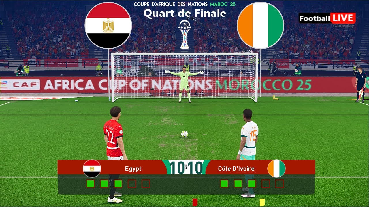 ÉGYPTE vs CÔTE D'IVOIRE - Penalty Shootout | Coupe d'Afrique des Nations 2025 | eFootball PES