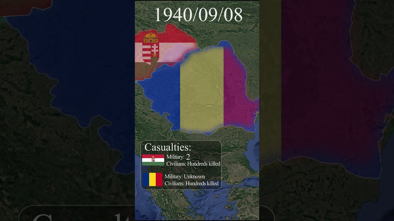 The Hungarian Invasion of Northern Transylvania (1940) #shorts #ww2 #map