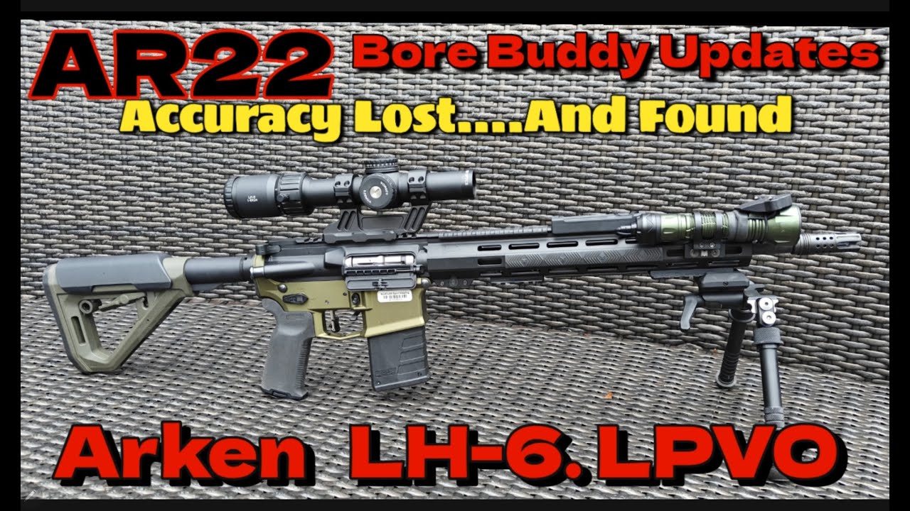 Комплект винтовки AR22 Bore Buddy, усовершенствованный затвор CMMG и патрон Arken LH-6 1-6x24 LPVO