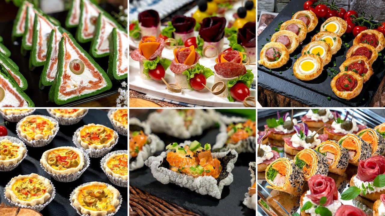 33 Fancy snacks recipes for a party at home. Catering finger food ideas for you!