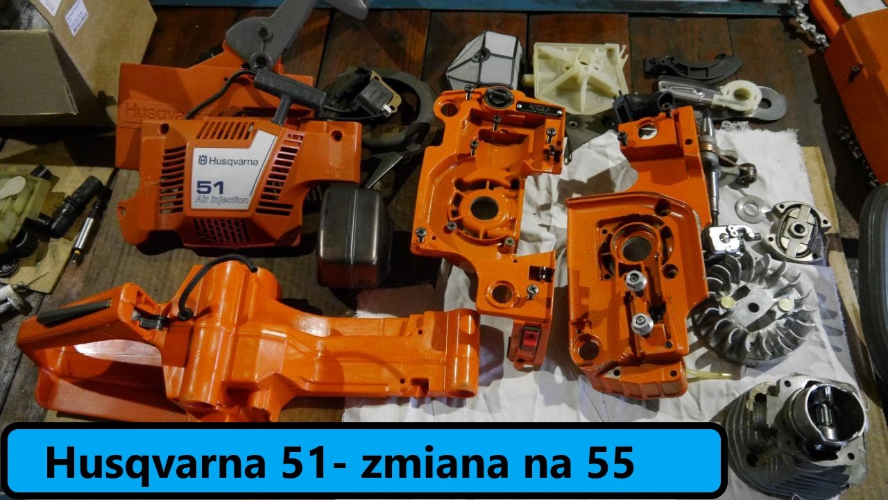 #rpgarażowo. Husqvarna 51, która została Husqvarną 55. Mała metamorfoza. Montaż pilarki