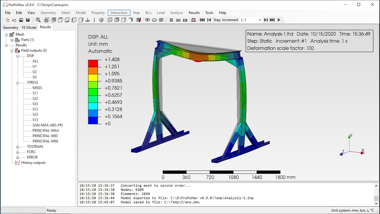 PrePoMax & CalculiX - Shell features