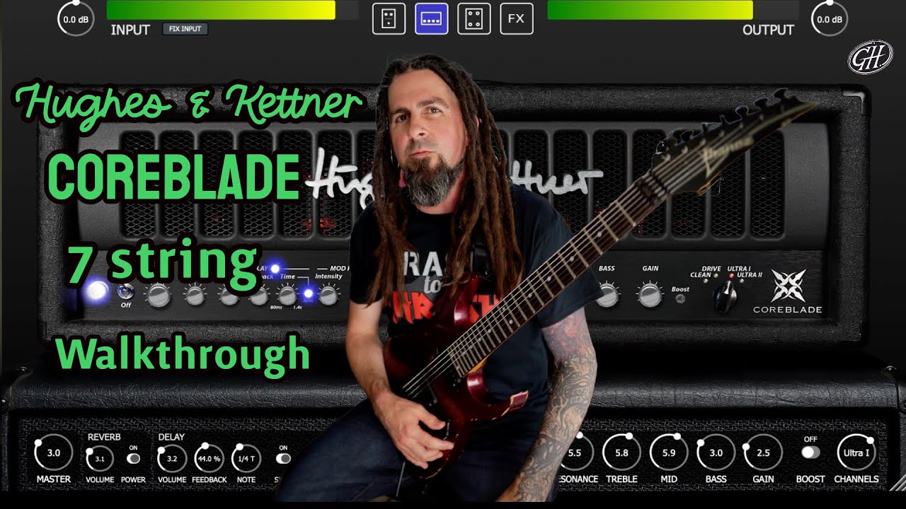 Hughes & Kettner Coreblade  amp sim plugin by Nembrini audio 7 string walkthrough w/ full mix demo