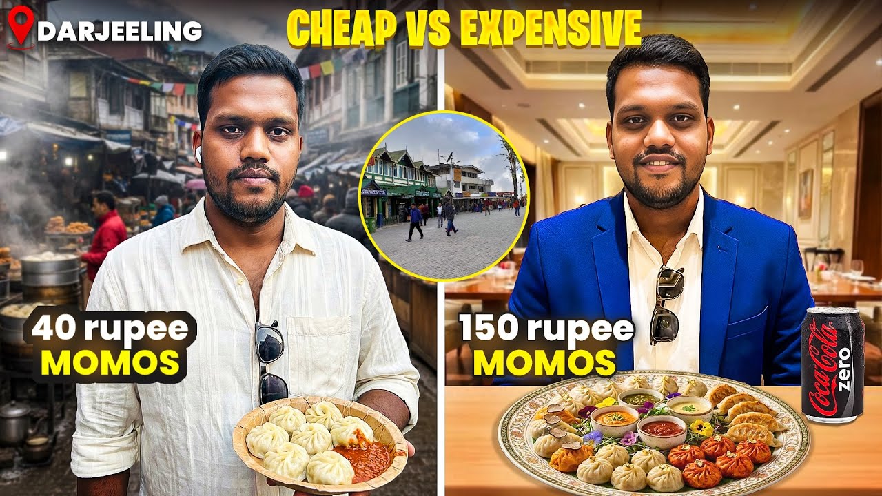 Explore Darjeeling Mall Road ,& ,Darjeeling Street Momo Vs Darjeeling Fiesta Restaurant Momo ||