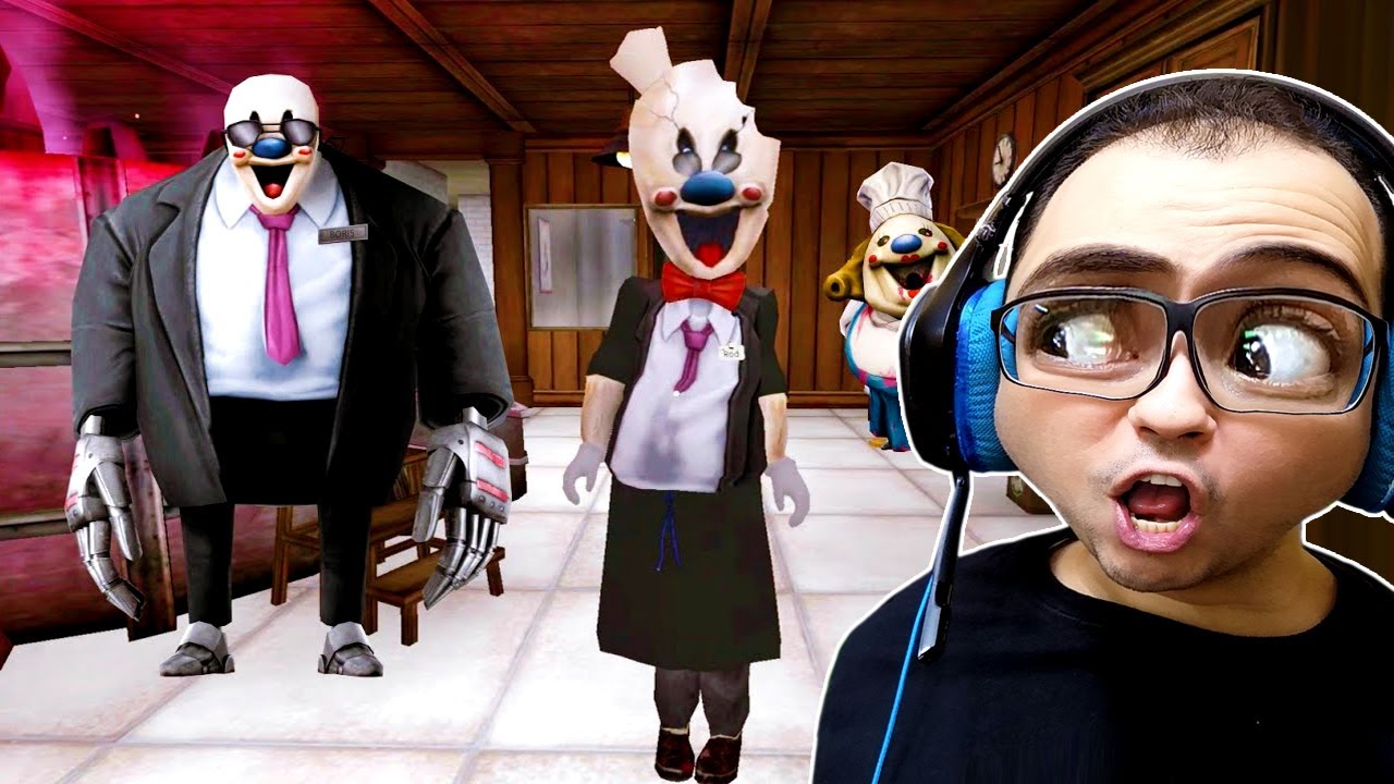 رجل الايس كريم يتحول الى الانسان الالى العملاق  |   Ice Scream 6 Friends