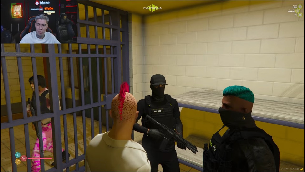 YURI TILTOU! VOD YURI22 JOGANDO GTA RP NA METRÓPOLE!