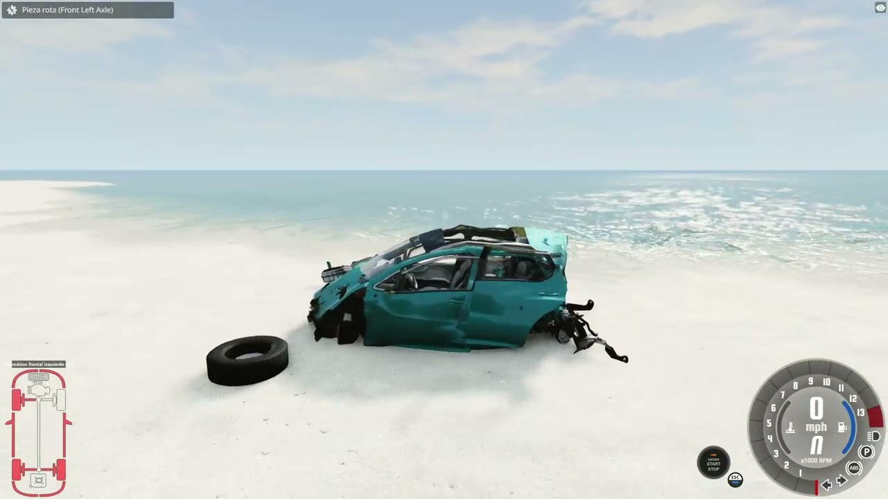 Lanzando autos de un acantilado Beam NG #2