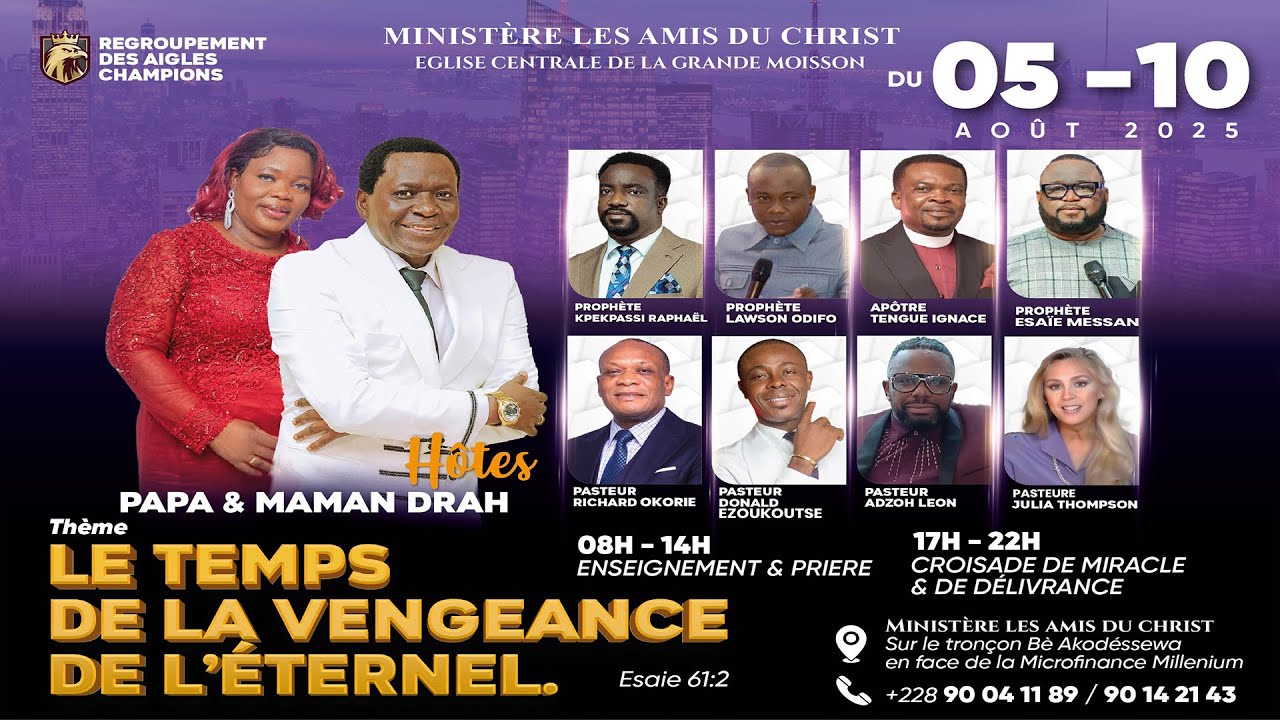 MESSAGE COMPLET RAC 2025 || 10 AOÛT 2025 || APÔTRE YAWO MAWUENA DRAH || APOTHEOSE