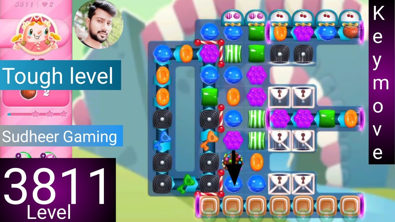 Candy crush saga level 3811 । No boosters । Tough level । Candy crush 3811 help । Sudheer Gaming