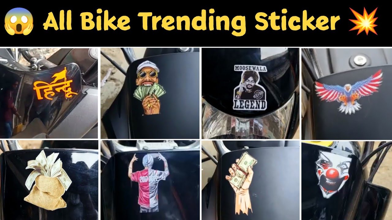All Bike Trending Sticker ||😱 Splendor/Deluxe Visor Modified Sticker