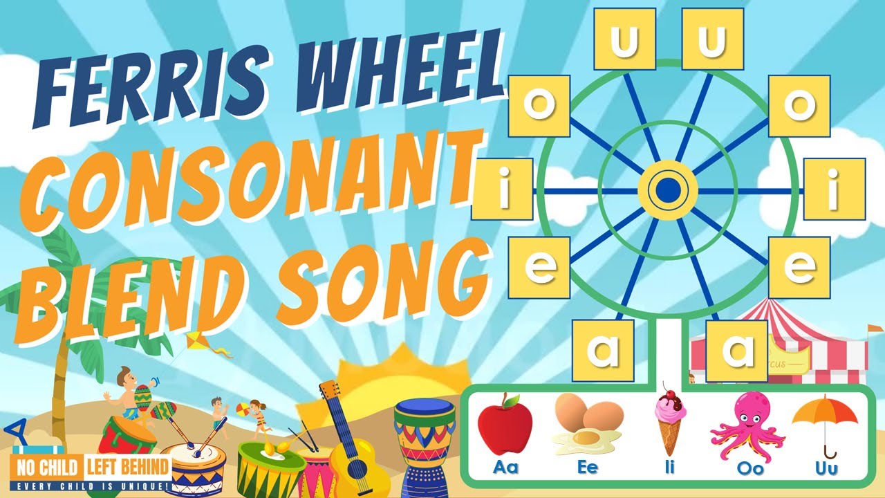 FERRIS WHEEL CONSONANT BLEND SONG I KINDERGARTEN I BEGINNING READING (Sing, Spell, Write, Read)
