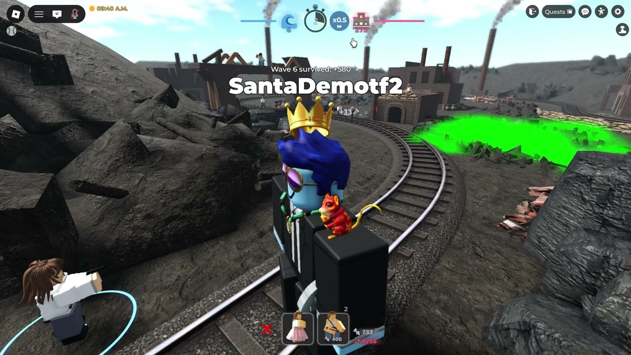 Defending from zombies in Iron Rail Defense