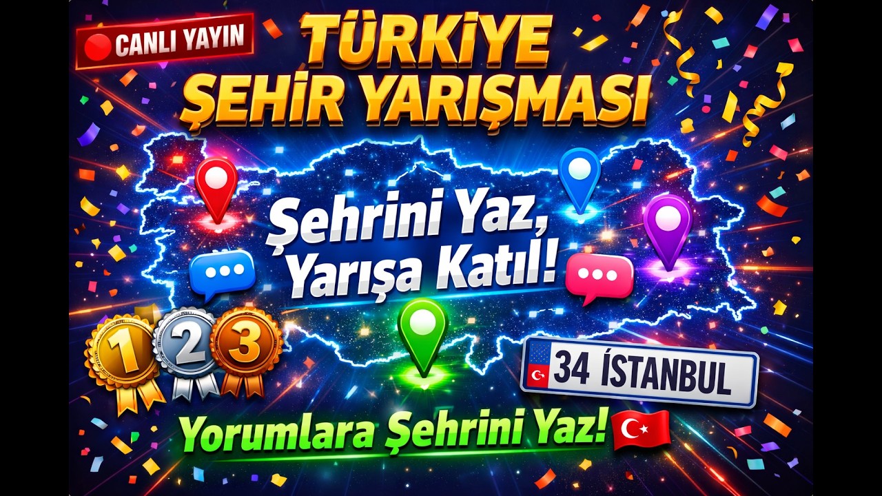 🔴Türkiye Şehir Yarışması CANLI | Yoruma Şehrini Yaz! 🇹🇷 05.03.2026