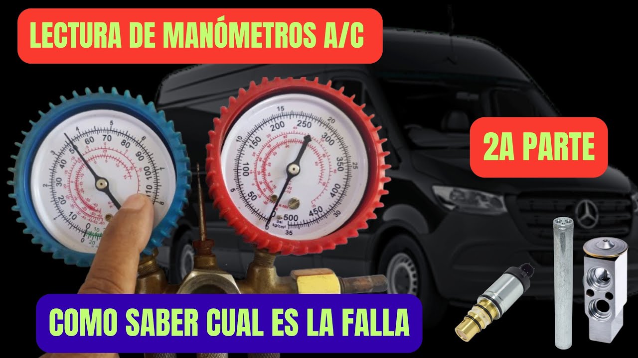 LECTURA DE MANÓMETROS DE AIRE ACONDICIONADO 2DA PARTE/COMO SABER LA FALLA 