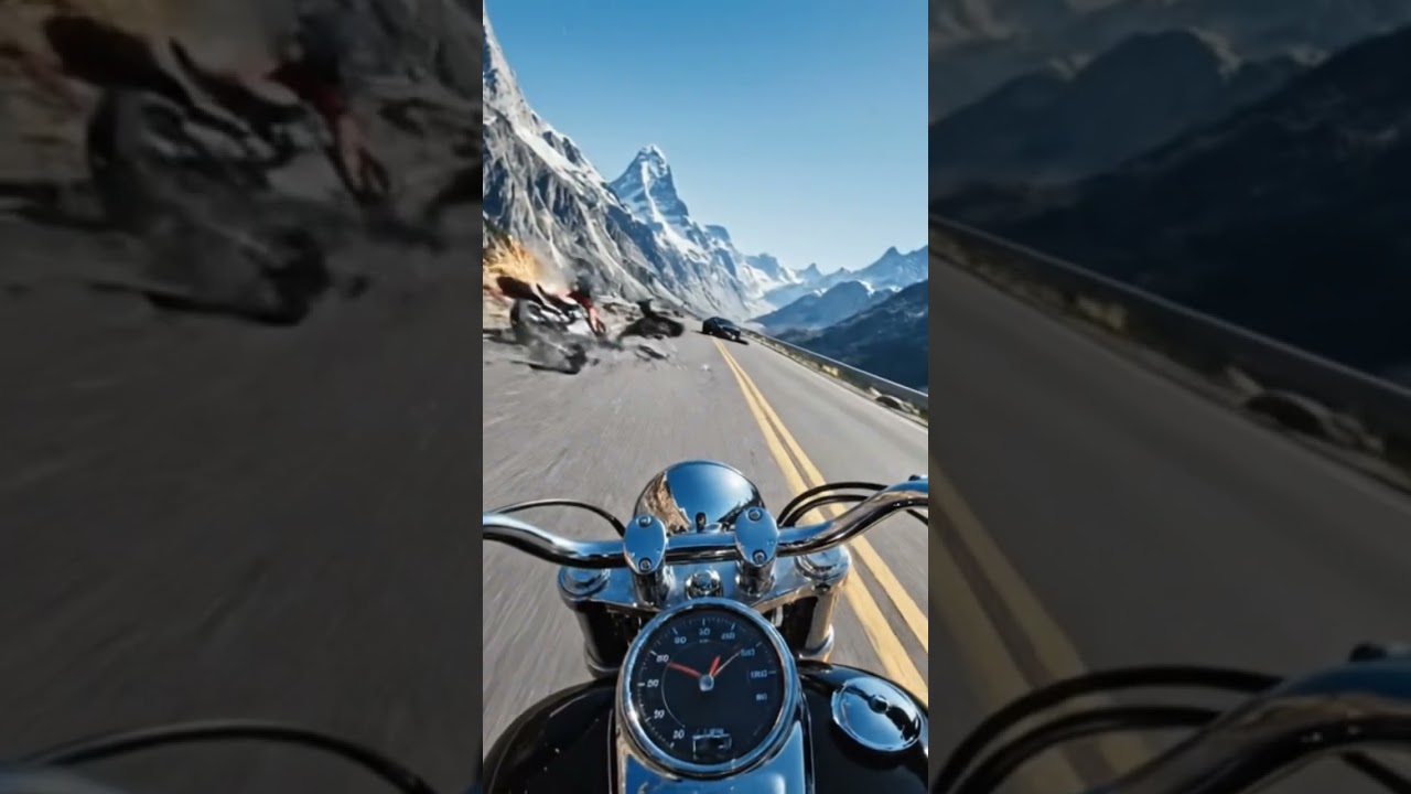 Motorcycle Crash on Mountain Road | POV High-Speed Accident 