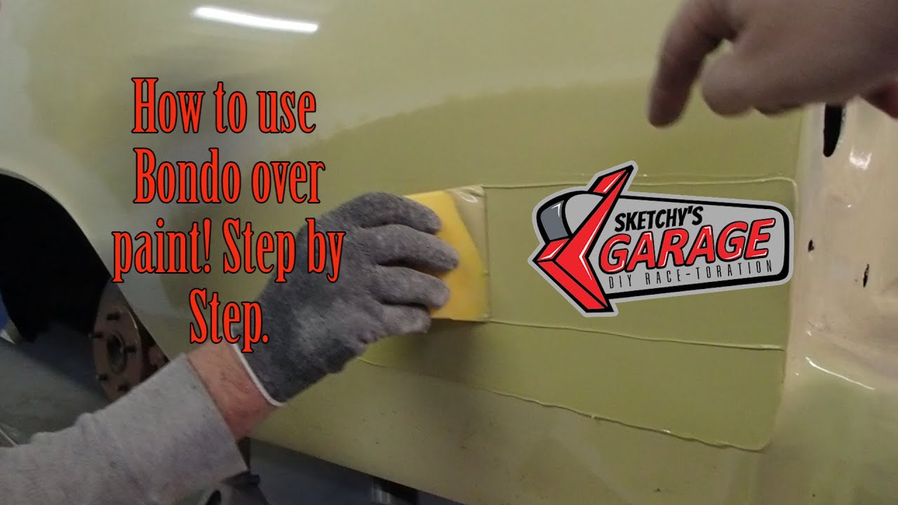 How to use Bondo over paint| Sketchy's Garage
