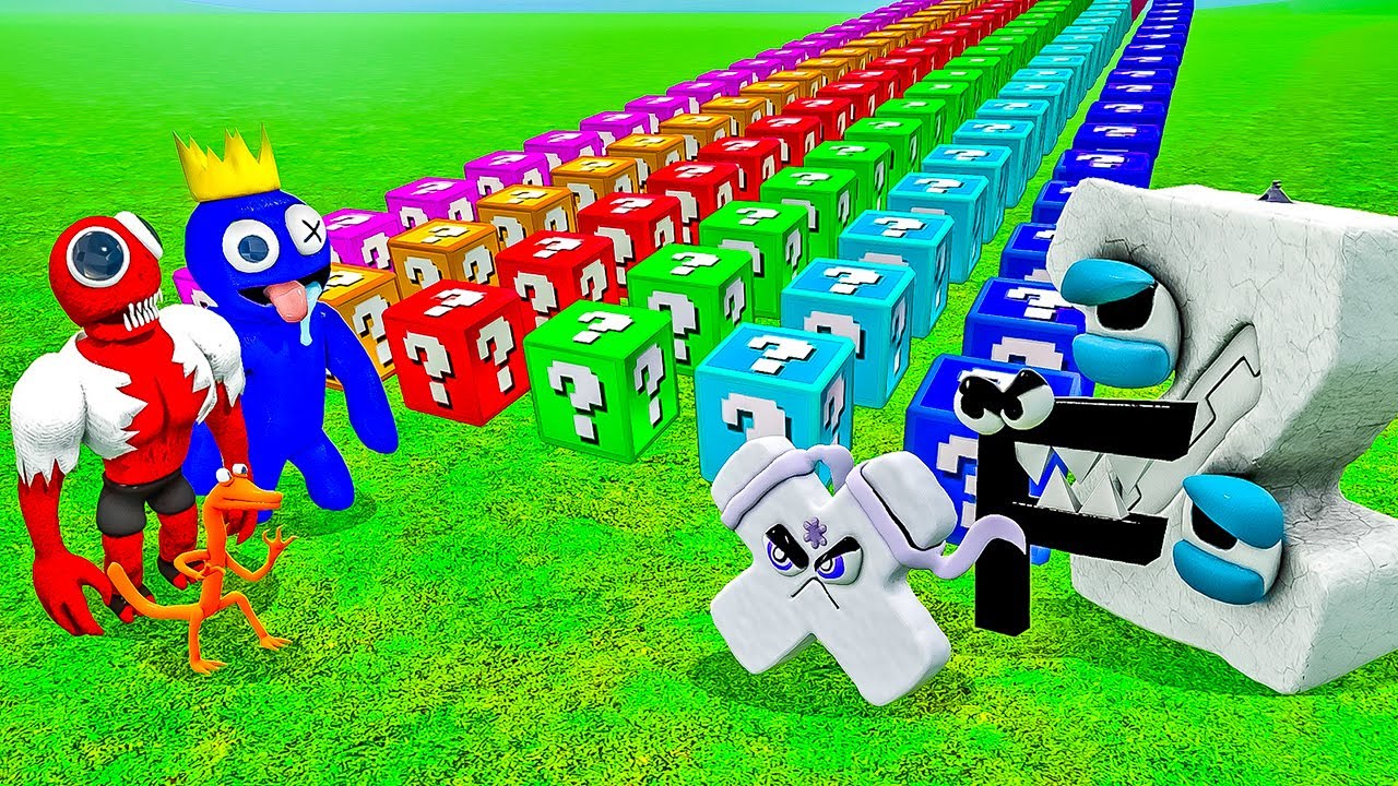 БИТВА ЛАКИ БЛОКОВ АЛФАВИТ ЛОР ПРОТИВ РАДУЖНЫХ ДРУЗЕЙ В ГАРРИС МОД! ALPHABET LORE VS RAINBOW FRIENDS!
