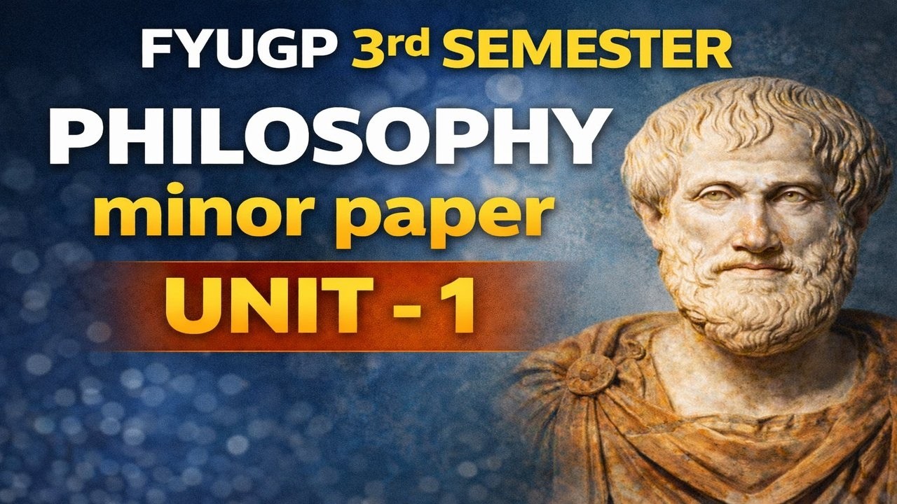 MN 1C PHILOSOPHY FYUGP 3rd Semester KOLHAN UNIVERSITY #kolhan_university #minorpaper #exam