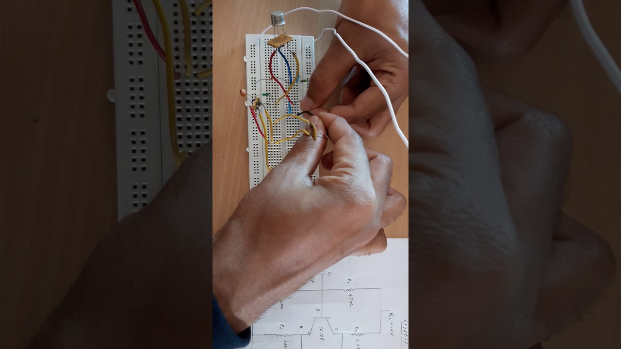 Design and set-up of BJT Crystal Oscillator