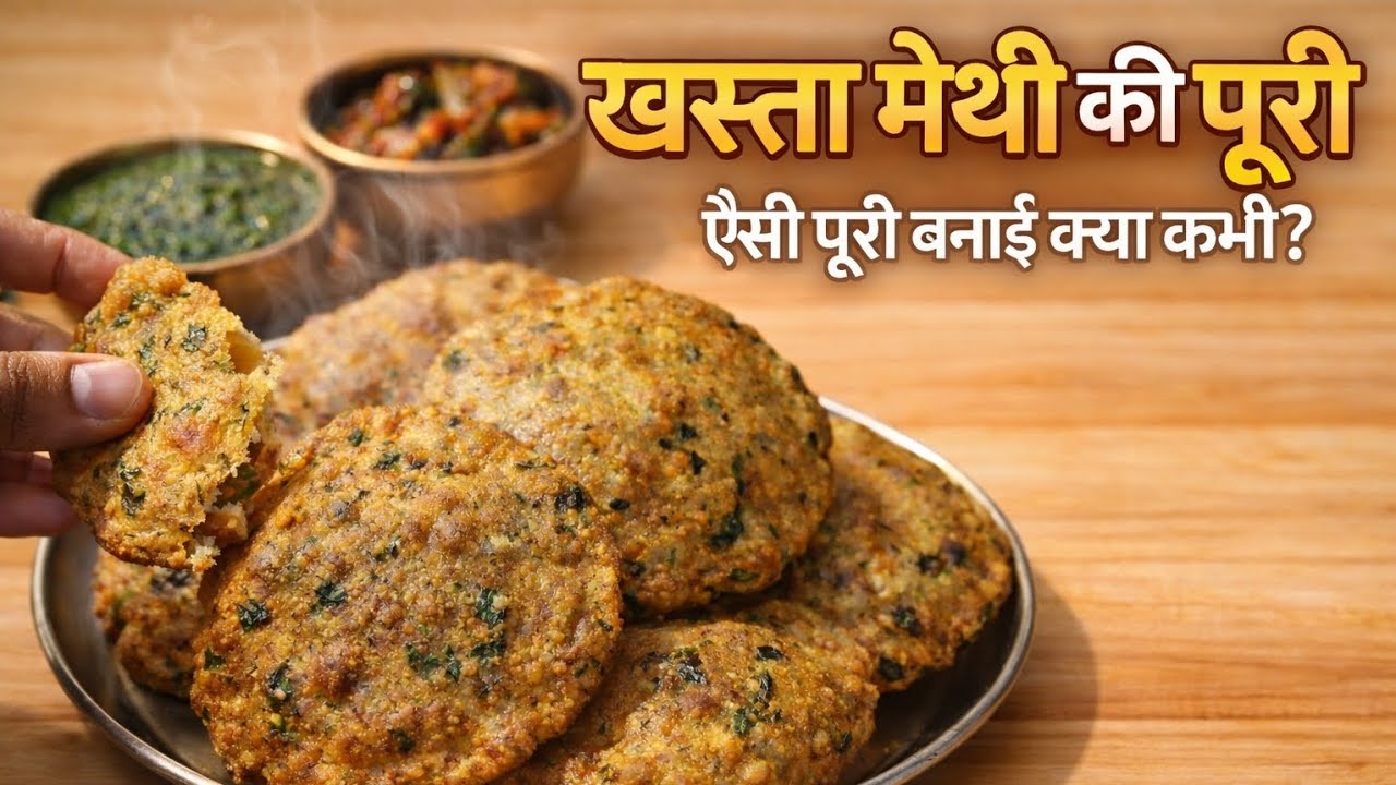 🔥 ऐसी खस्ता मेथी पूरी पहले नहीं खाई होगी! 😋🔥 Khasta Methi Puri Recipe | Breakfast Special #MethiPuri