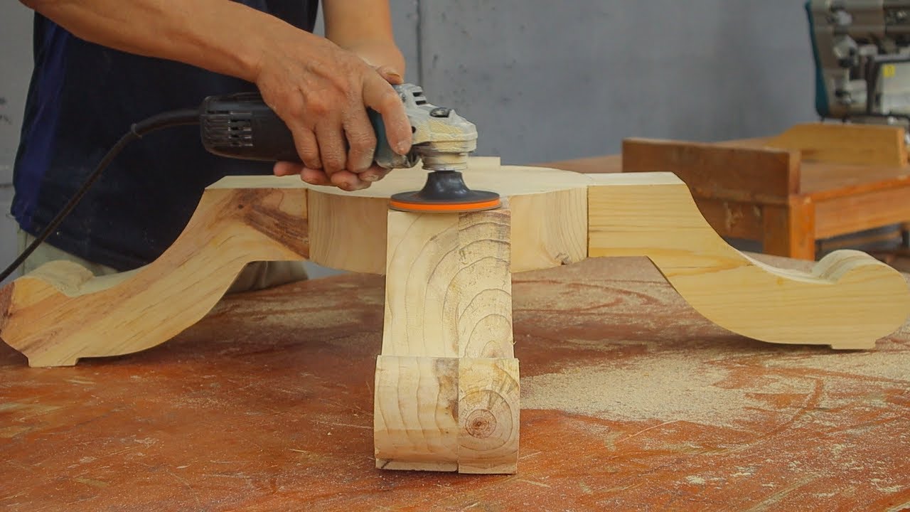 Extremely Skillful Techniques And Skills Craftsman Curved Woodworking // Unique Table Design Idea