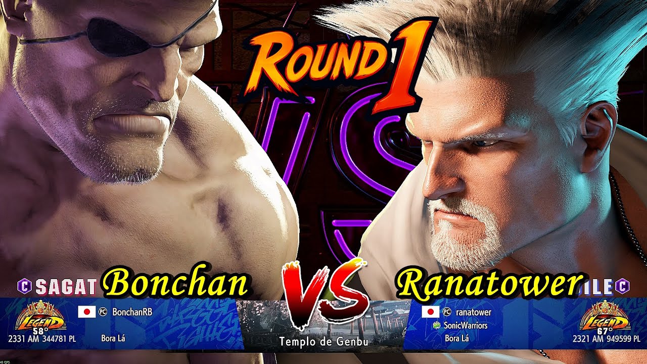 Bonchan (Sagat) VS (Guile) Ranatower - Street Fighter 6 - High Level Gameplay