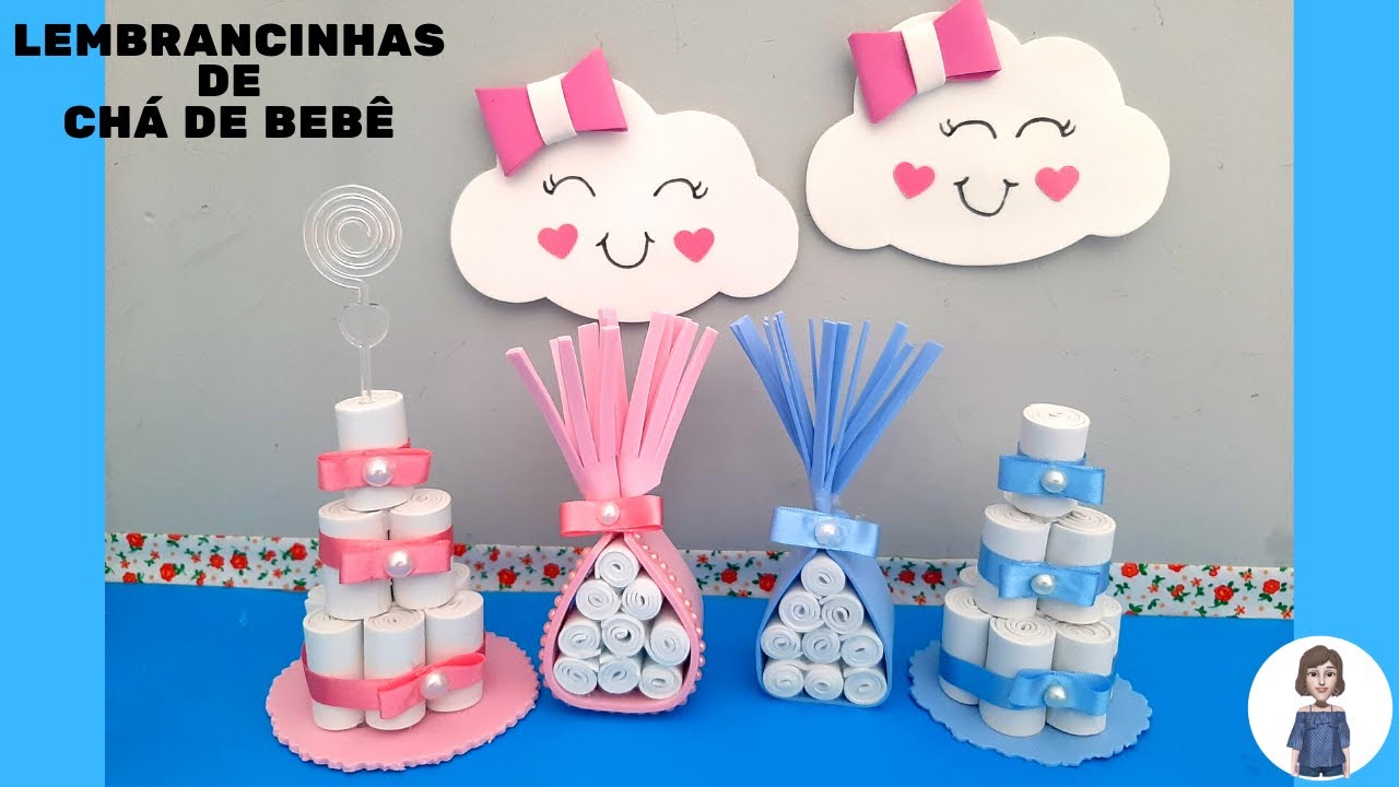 Ideias de Lembrancinhas em EVA para Chá de Bebê / Revelação / Chá de fraldas - Passo a passo 😍❤