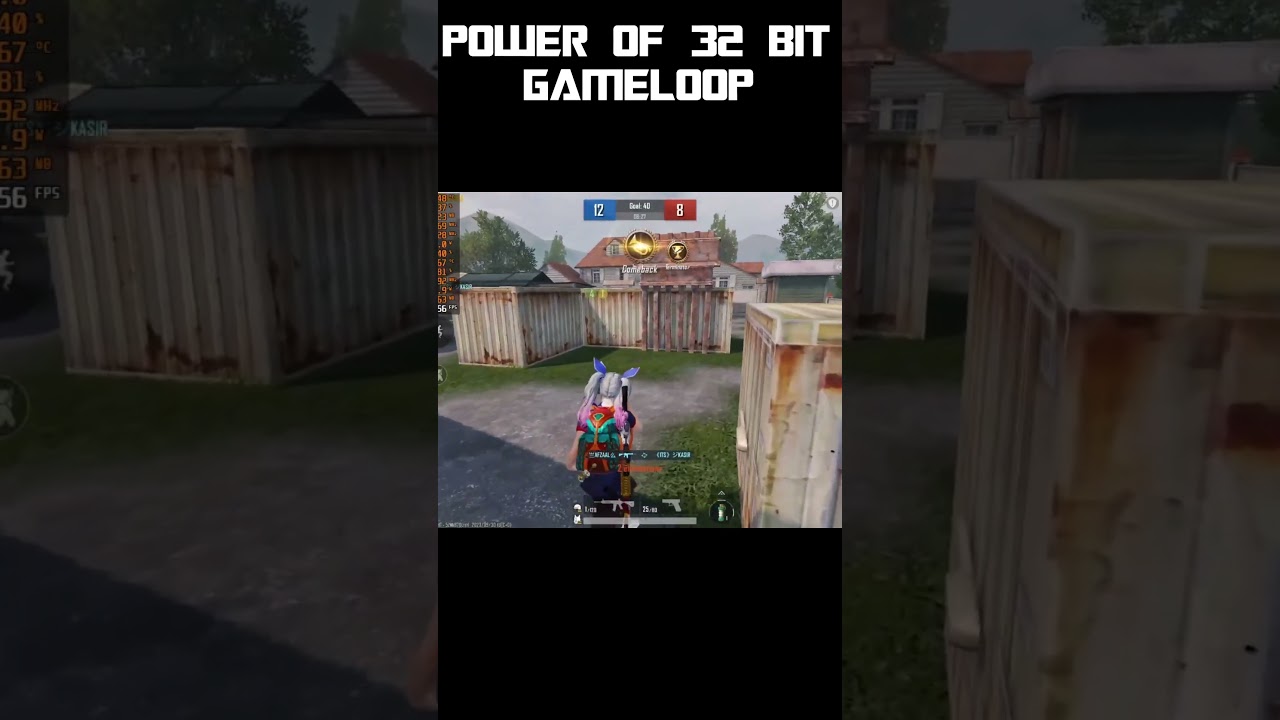 GAMELOOP 32 BIT VS 64 BIT GAMELOOP FPS COMPARISON  #viral #gameloop  #pubgmobile