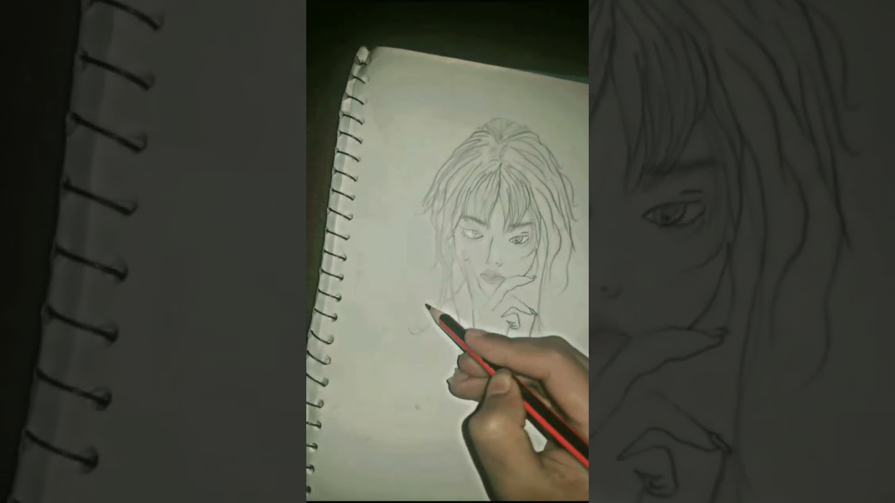 attitude girl sketch 😎😎♥️🥰😆#Tayyaba-art 👌👍🔔