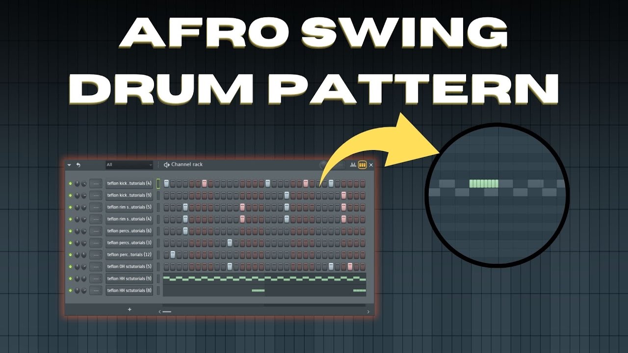 Как создать паттерн барабанов Afroswing в FL Studio