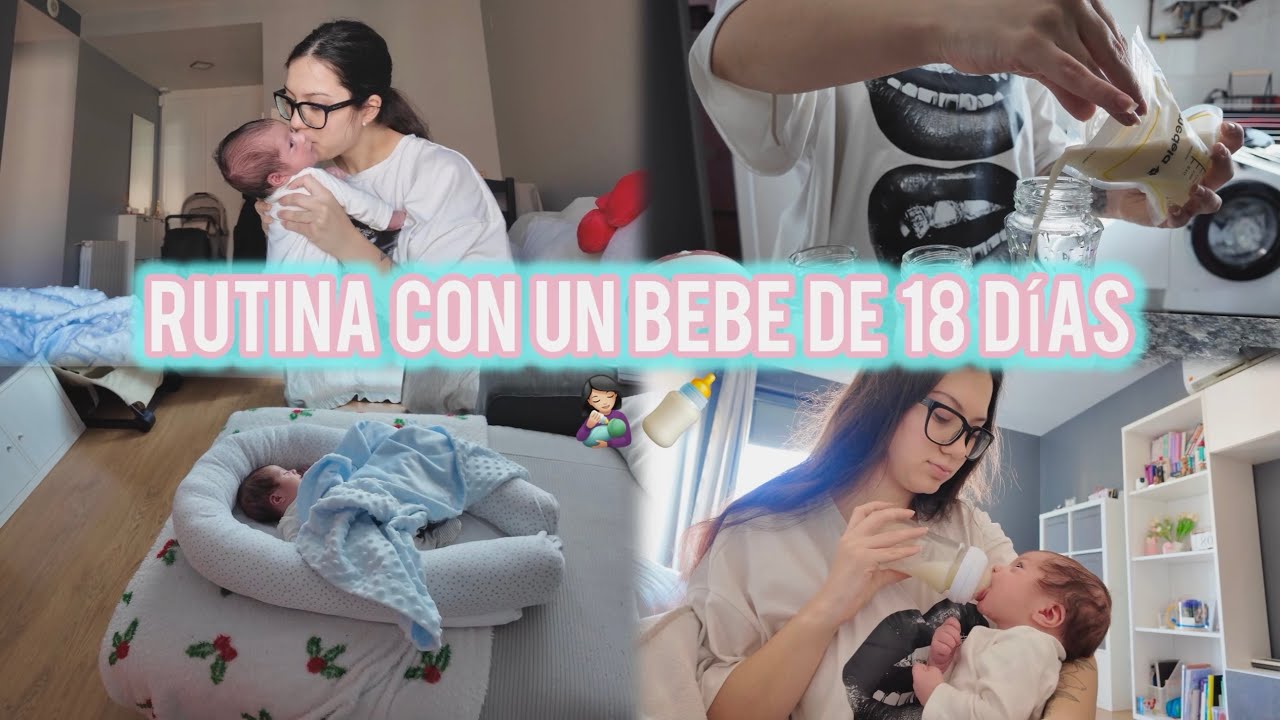 Una mañana real con un recién nacido de 18 días 👩🏻‍🍼🍼 así es mi vida ahora! VLOG.  
