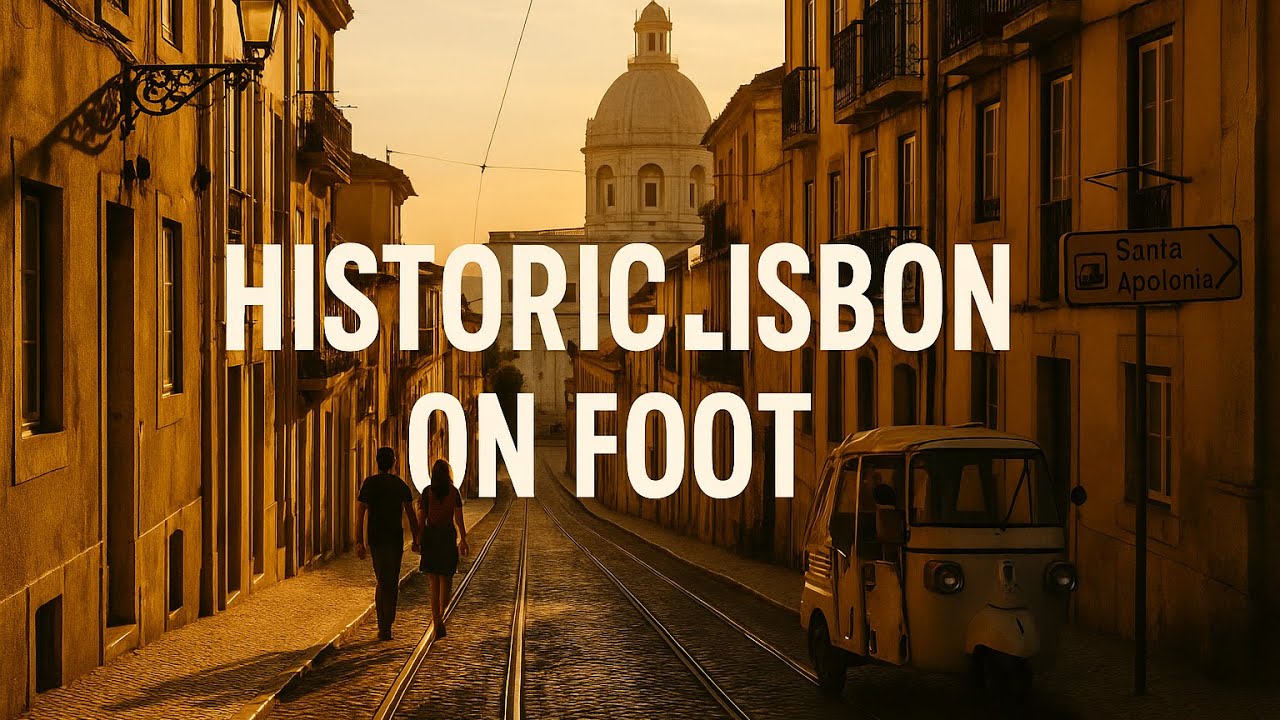 Golden Hour Walk from the Pantheon to the River | Lisbon 4K