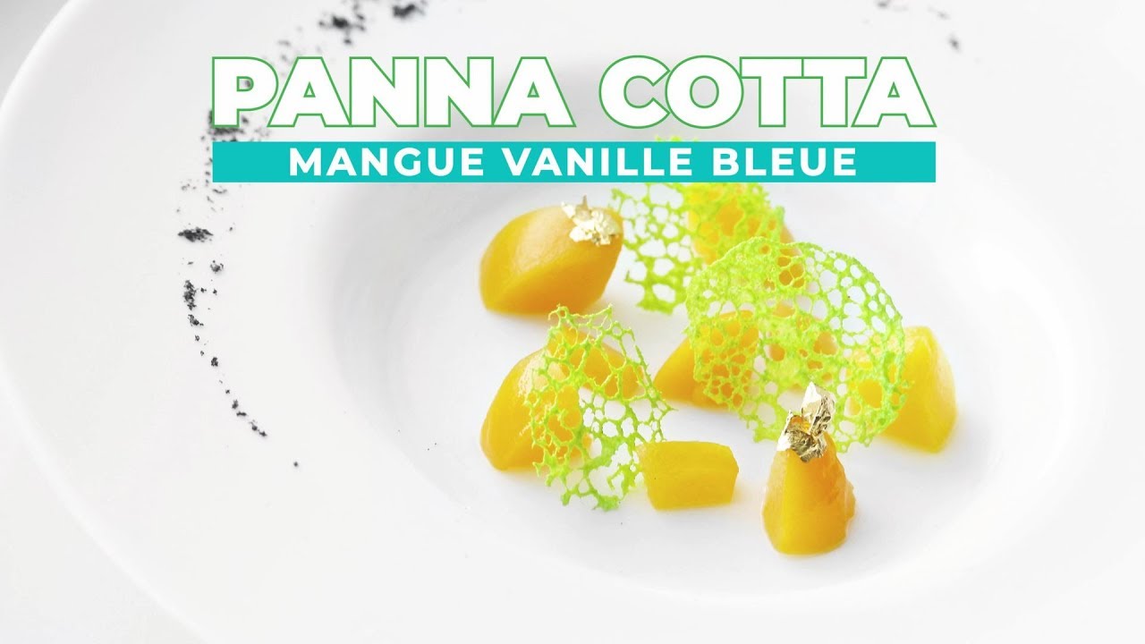 Recette - Panna Cotta Mangue Vanille bleue