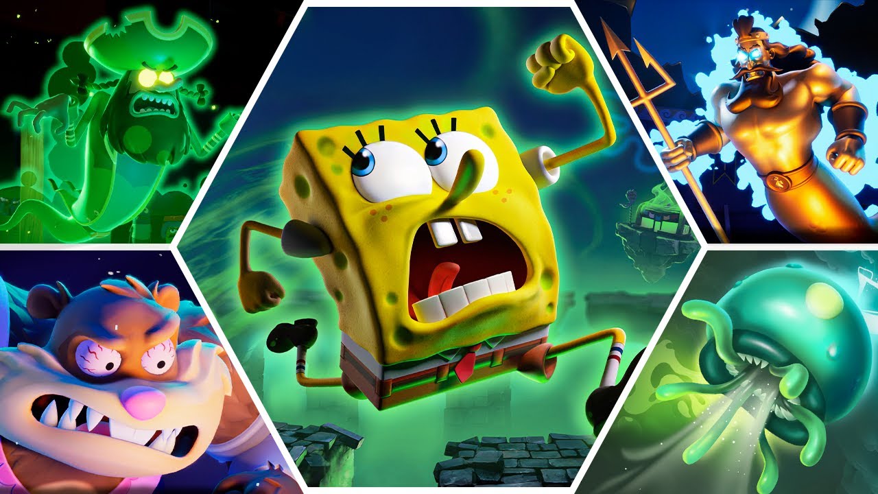 SpongeBob SquarePants: Titans of the Tide — All Bosses (No Damage) & Ending
