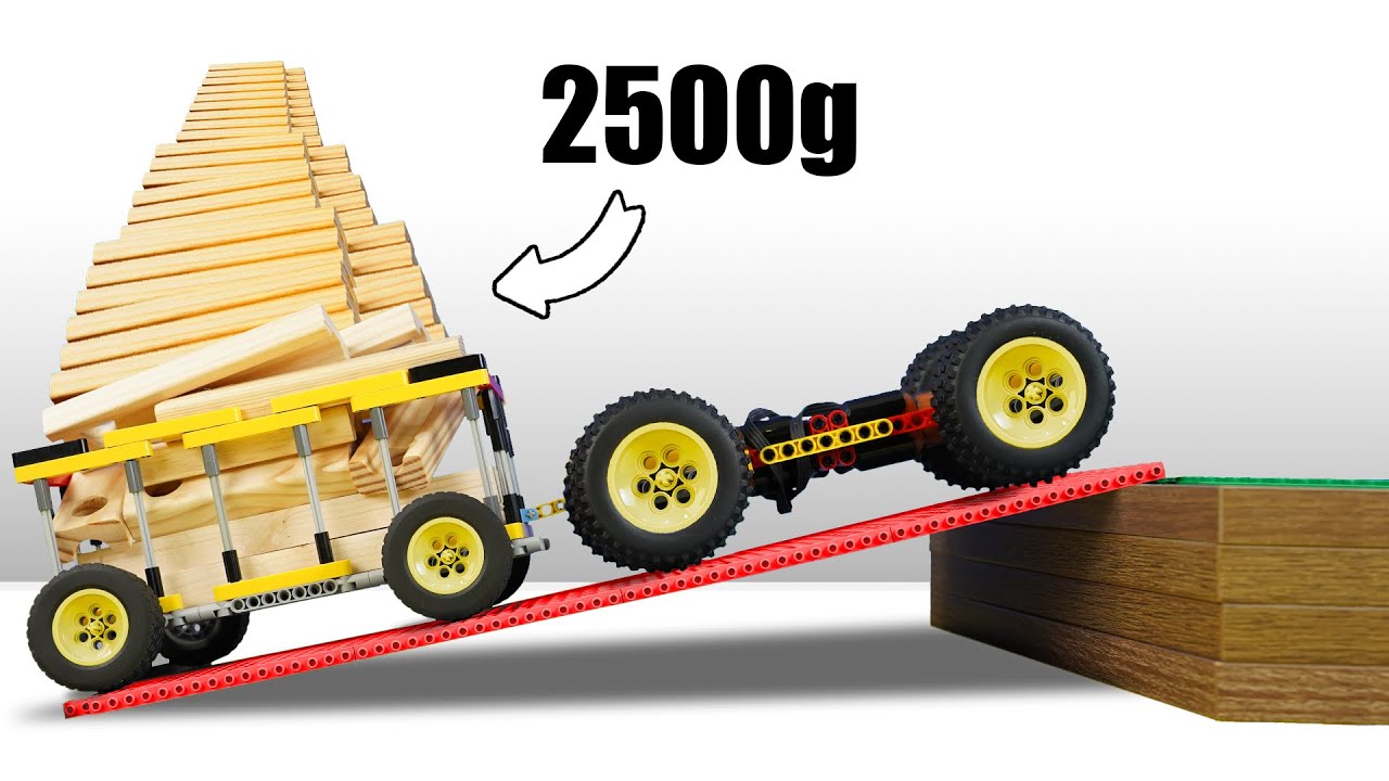 LEGO Car Strength Challenge &ndash; Pulling 2500g of Weight! | Boom Bricks
