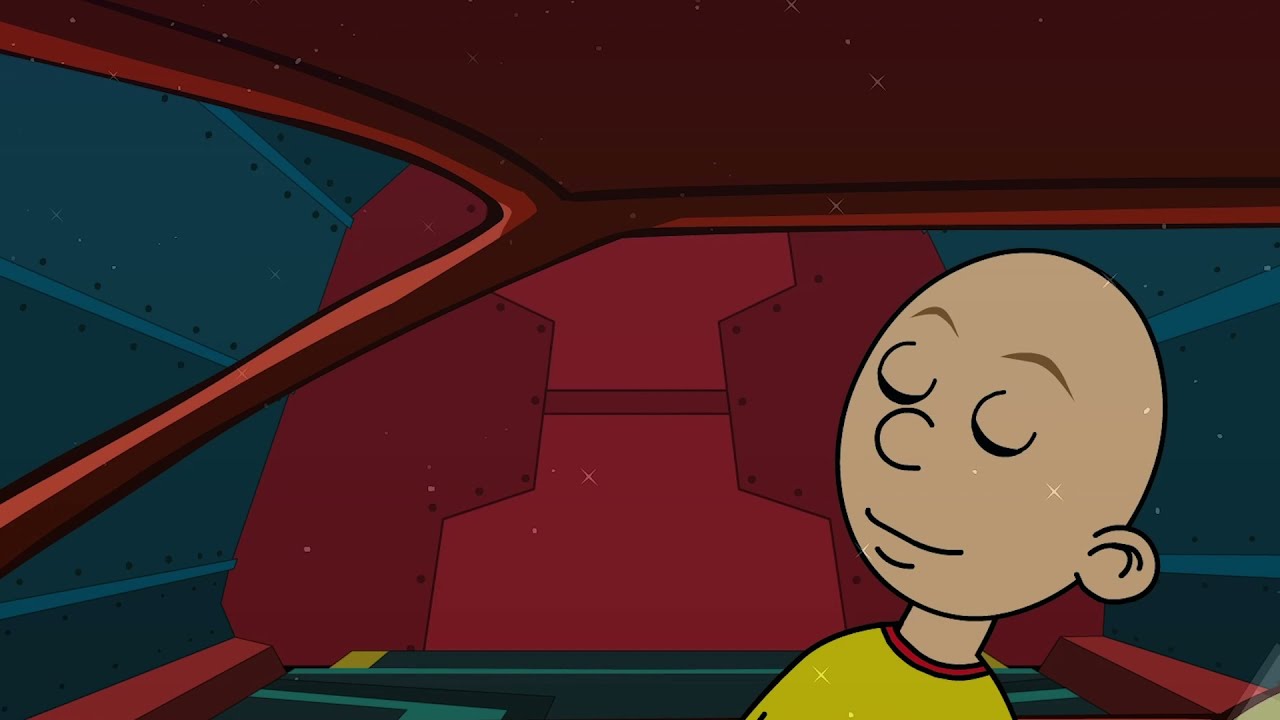 Caillou gets launched to space in a car